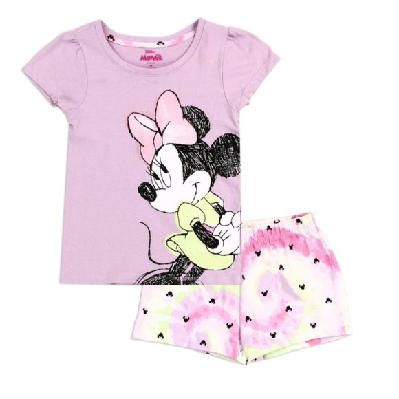 Disney Minnie Mouse Girls 2-Piece Short Set | Pink Summer Outfit | Size 6X - Picture 2 of 3